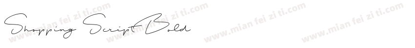 Shopping Script Bold字体转换